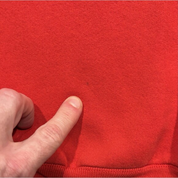 Vintage Iowa State Sweatshirt Size XL Crew Neck 90s Red Made In USA - Picture 7 of 7